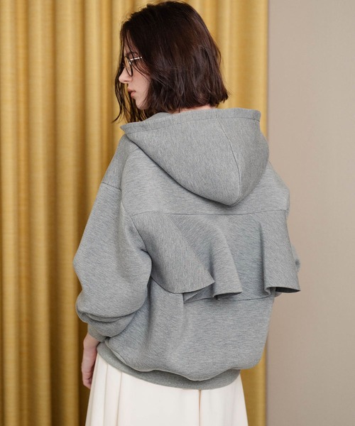 ELFRANK(エルフランク)の「【2026AW】【M~Lサイズ展開】バックフリルダンボールダブルジップパーカー(パーカー・レディース・ネイビー/グレー・M/L)」の11枚目の写真