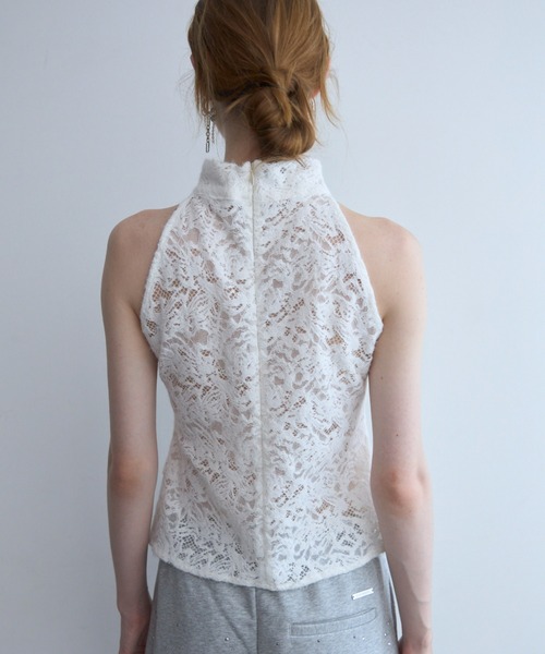 JOSE MOON(ジョゼムーン)の「LIQUIED LACE HIGH NECK/リキッドレースハイネック(その他トップス・レディース・レッド/ブラック/ホワイト/ブラウン・FREE)」の8枚目の写真