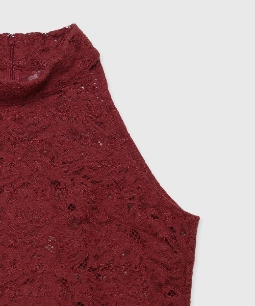 JOSE MOON(ジョゼムーン)の「LIQUIED LACE HIGH NECK/リキッドレースハイネック(その他トップス・レディース・レッド/ブラック/ホワイト/ブラウン・FREE)」の20枚目の写真