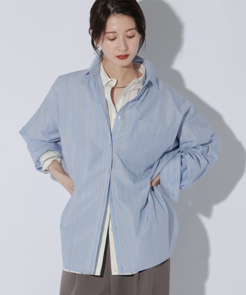 LAKOLE(ラコレ)の「2WAYオーバーサイズシャツ / 1047194(シャツ/ブラウス・レディース・キャメル/ブルー系その他/サックスブルー/ボルドー/アイボリー・FREE)」の17枚目の写真