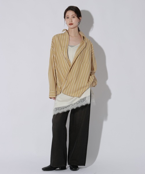 LAKOLE(ラコレ)の「2WAYオーバーサイズシャツ / 1047194(シャツ/ブラウス・レディース・キャメル/ブルー系その他/サックスブルー/ボルドー/アイボリー・FREE)」の20枚目の写真