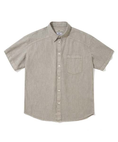 SIIIIDO(シド)の「GAIUS HALF SHIRT(BEIGE)(シャツ/ブラウス・メンズ・その他・2)」の2枚目の写真