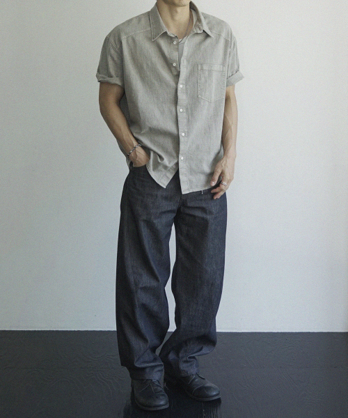 SIIIIDO(シド)の「GAIUS HALF SHIRT(BEIGE)(シャツ/ブラウス・メンズ・その他・2)」の4枚目の写真