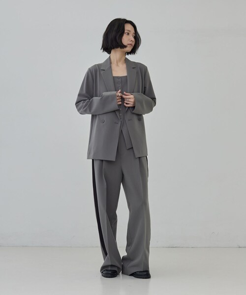 GALLEST(ギャレスト)の「Comfy Set Up|キャミジレ【セットアップ対応/通勤/カセット服】(ベスト・レディース・ブラック/ベージュ/ダークグレー・36/38/40)」の5枚目の写真