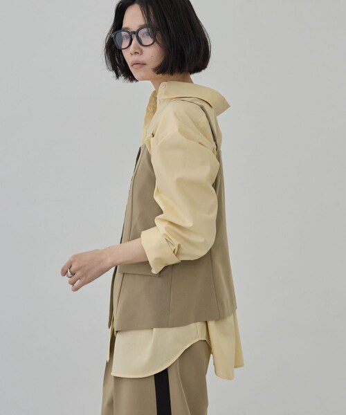 GALLEST(ギャレスト)の「Comfy Set Up|キャミジレ【セットアップ対応/通勤/カセット服】(ベスト・レディース・ブラック/ベージュ/ダークグレー・36/38/40)」の17枚目の写真