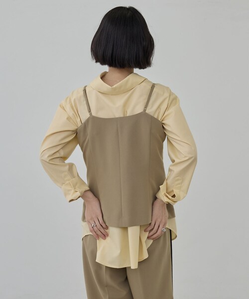 GALLEST(ギャレスト)の「Comfy Set Up|キャミジレ【セットアップ対応/通勤/カセット服】(ベスト・レディース・ブラック/ベージュ/ダークグレー・36/38/40)」の18枚目の写真