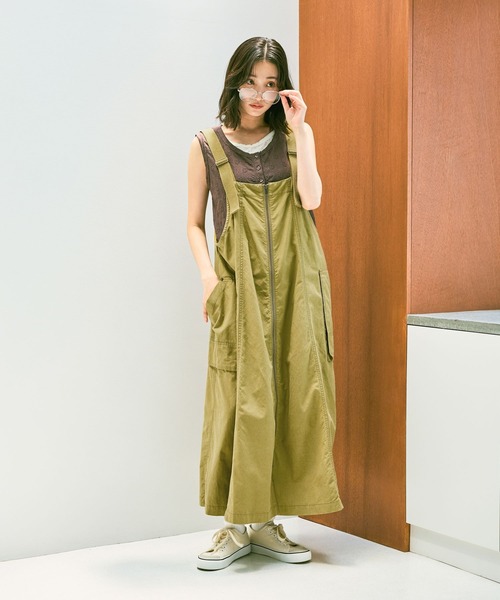 niko and...(ニコアンド)の「WORKポケットジャンパースカート(ジャンパースカート・レディース・マスタード/モカ/チャコール・MEDIUM/LARGE)」の3枚目の写真