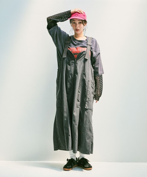 niko and...(ニコアンド)の「WORKポケットジャンパースカート(ジャンパースカート・レディース・マスタード/モカ/チャコール・MEDIUM/LARGE)」の9枚目の写真