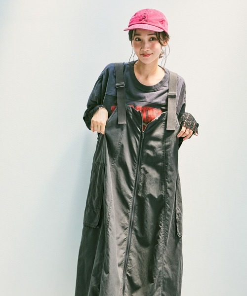 niko and...(ニコアンド)の「WORKポケットジャンパースカート(ジャンパースカート・レディース・マスタード/モカ/チャコール・MEDIUM/LARGE)」の10枚目の写真