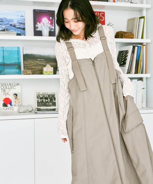 niko and...(ニコアンド)の「WORKポケットジャンパースカート(ジャンパースカート・レディース・マスタード/モカ/チャコール・MEDIUM/LARGE)」の20枚目の写真