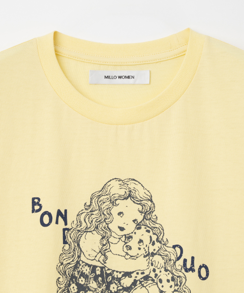 MILLO WOMEN（ミロウーマン）の「リトルポートレートTシャツ[イエロー]（Tシャツ/カットソー・レディース・その他・ONE SIZE）」の4枚目の写真