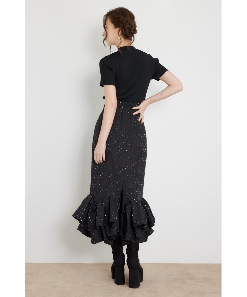 rienda(リエンダ)の「ウォッシャブルリボンハーフスリーブニットトップス 夏服 秋服(ニット/セーター・レディース・ブラック/アイボリー/ピンク・FREE)」の6枚目の写真