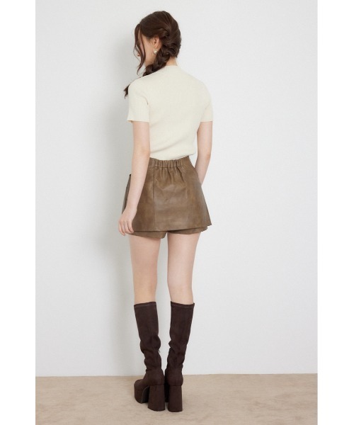 rienda(リエンダ)の「ウォッシャブルリボンハーフスリーブニットトップス 夏服 秋服(ニット/セーター・レディース・ブラック/アイボリー/ピンク・FREE)」の14枚目の写真
