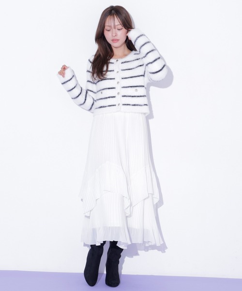 JILL by JILL STUART(ジルバイジルスチュアート)の「フィルムシャギーニットジャケット(ニット/セーター・レディース・ホワイト系その他/グレー/ホワイト・FREE)」の21枚目の写真