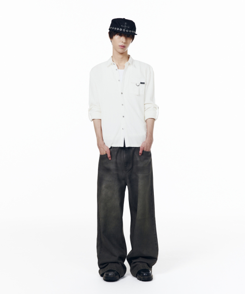 AAKAM（アーカム）の「Roll-Up Pocket Long Shirts (White)（シャツ/ブラウス・レディース・その他・1/2）」の9枚目の写真