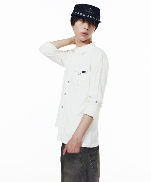 AAKAM（アーカム）の「Roll-Up Pocket Long Shirts (White)（シャツ/ブラウス・レディース・その他・1/2）」の10枚目の写真