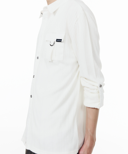 AAKAM（アーカム）の「Roll-Up Pocket Long Shirts (White)（シャツ/ブラウス・レディース・その他・1/2）」の3枚目の写真
