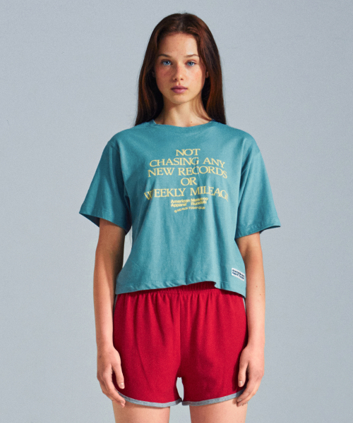 MENASOO(ミナス)の「MNS x American apparel Not Chasing Crop T-Shirts_Arctic(Tシャツ/カットソー・レディース・ライトブルー・MEDIUM/SMALL)」の11枚目の写真