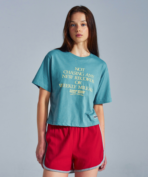 MENASOO(ミナス)の「MNS x American apparel Not Chasing Crop T-Shirts_Arctic(Tシャツ/カットソー・レディース・ライトブルー・MEDIUM/SMALL)」の14枚目の写真