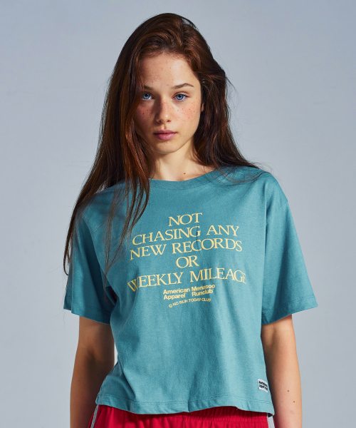 MENASOO(ミナス)の「MNS x American apparel Not Chasing Crop T-Shirts_Arctic(Tシャツ/カットソー・レディース・ライトブルー・MEDIUM/SMALL)」の16枚目の写真