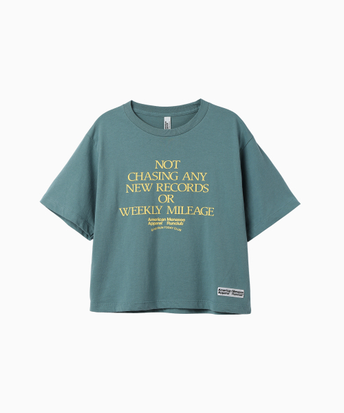 MENASOO(ミナス)の「MNS x American apparel Not Chasing Crop T-Shirts_Arctic(Tシャツ/カットソー・レディース・ライトブルー・MEDIUM/SMALL)」の2枚目の写真