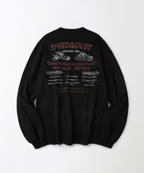 OUTSTANDING（アウトスタンディング）の「MOT SERIES LONG SLEEVE(SPEED DUST)_BLACK（Tシャツ/カットソー・メンズ・その他・X-LARGE/LARGE/MEDIUM）」の2枚目の写真