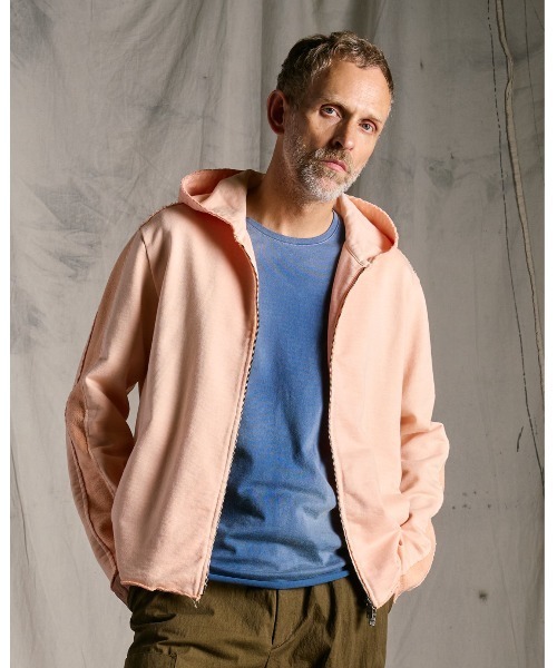 wjk(ダヴルジェイケイ)の「compact urake cut-off line zip hoodie(パーカー・メンズ・ブラック/グレー/ピンク・X-LARGE/LARGE/MEDIUM/SMALL)」の3枚目の写真