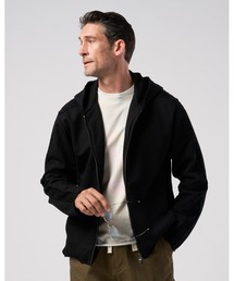 wjk | compact urake cut-off line zip hoodie(パーカー)