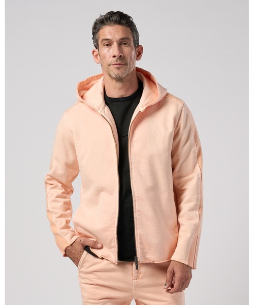 wjk(ダヴルジェイケイ)の「compact urake cut-off line zip hoodie(パーカー・メンズ・ブラック/グレー/ピンク・X-LARGE/LARGE/MEDIUM/SMALL)」の6枚目の写真