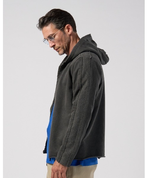 wjk(ダヴルジェイケイ)の「compact urake cut-off line zip hoodie(パーカー・メンズ・ブラック/グレー/ピンク・X-LARGE/LARGE/MEDIUM/SMALL)」の12枚目の写真