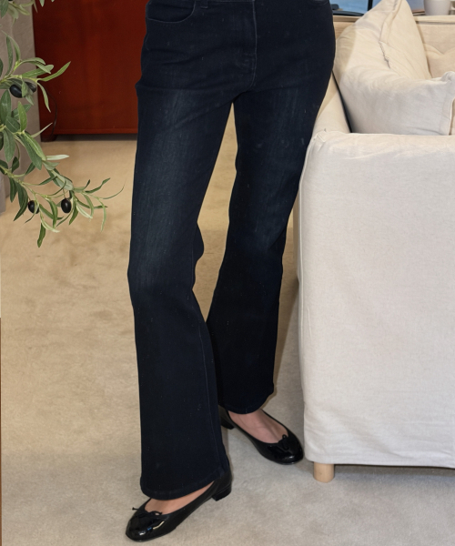 MIND BRIDGE WOMEN（マインドブリッジウーマン）の「[W]bootカット ウォッシュドインディゴ デニムパンツ_IN（デニムパンツ・レディース・インディゴブルー・SMALL/MEDIUM/LARGE）」の2枚目の写真