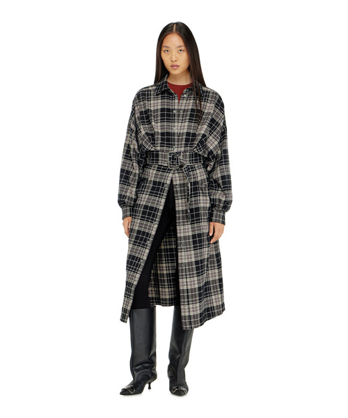 DIESEL（ディーゼル）の「ウィメンズ シャツドレス D-EDALUS（ワンピース・レディース・ブラック系その他・38/40/44/42）」の8枚目の写真