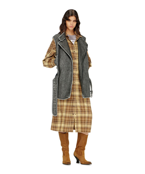 DIESEL（ディーゼル）の「ウィメンズ シャツドレス D-EDALUS（ワンピース・レディース・ブラック系その他・38/40/44/42）」の5枚目の写真