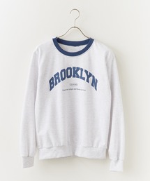 BROOKLYN Arch Logo Print Sweatshirt / BROOKLYN アーチロゴプリント スウェット 夏物 夏服