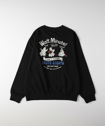 POWER TO THE PEOPLE ゴースト刺繍トレーナー