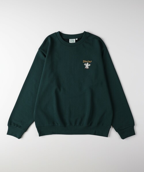 Right-on(ライトオン)の「POWER TO THE PEOPLE ゴースト刺繍トレーナー(Tシャツ/カットソー・メンズ・グレー/ブラック/グリーン・05/04/06)」の9枚目の写真