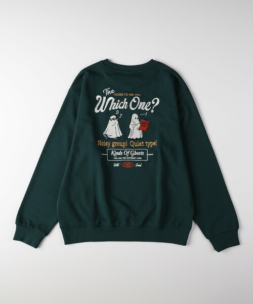 Right-on(ライトオン)の「POWER TO THE PEOPLE ゴースト刺繍トレーナー(Tシャツ/カットソー・メンズ・グレー/ブラック/グリーン・05/04/06)」の10枚目の写真
