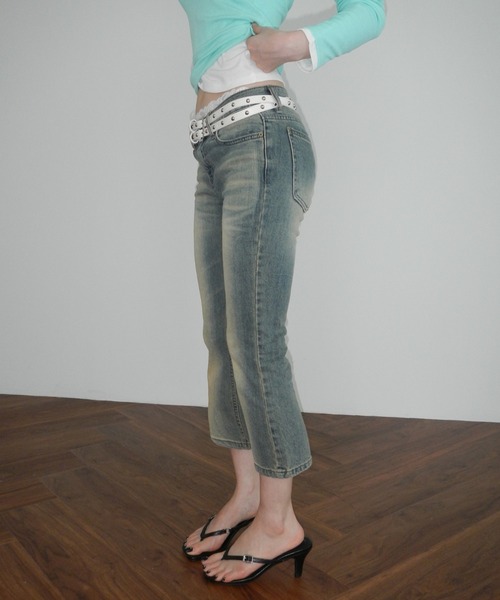 THEAIRTOWN（ジエアタウン）の「56 vintage capri denim pt（デニムパンツ・レディース・ブルー・MEDIUM/SMALL）」の2枚目の写真
