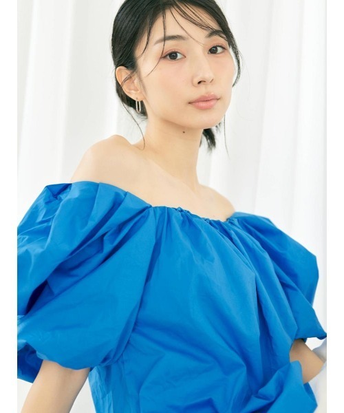 BLUE×PALANG(ブルーパラン)の「HONEY VOLUME BLOUSE(シャツ/ブラウス・レディース・ネイビー/スカイブルー・FREE)」の1枚目の写真