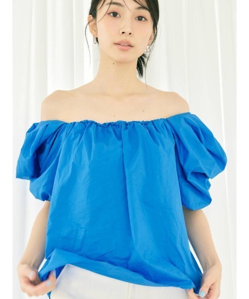 BLUE×PALANG(ブルーパラン)の「HONEY VOLUME BLOUSE(シャツ/ブラウス・レディース・ネイビー/スカイブルー・FREE)」の3枚目の写真