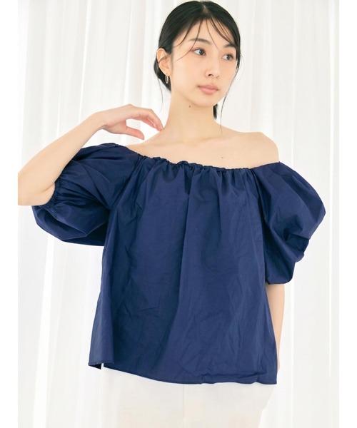 BLUE×PALANG(ブルーパラン)の「HONEY VOLUME BLOUSE(シャツ/ブラウス・レディース・ネイビー/スカイブルー・FREE)」の6枚目の写真