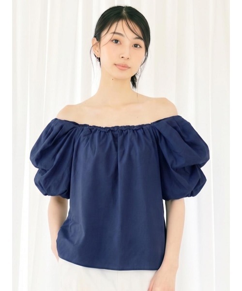 BLUE×PALANG(ブルーパラン)の「HONEY VOLUME BLOUSE(シャツ/ブラウス・レディース・ネイビー/スカイブルー・FREE)」の8枚目の写真