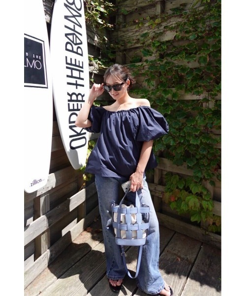 BLUE×PALANG(ブルーパラン)の「HONEY VOLUME BLOUSE(シャツ/ブラウス・レディース・ネイビー/スカイブルー・FREE)」の10枚目の写真