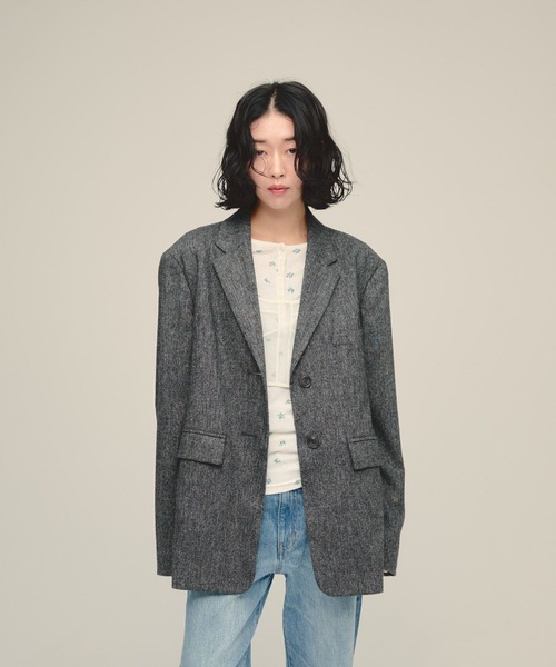 eL(エル)の「【eL】Gentle Form Jacket/1049480(テーラードジャケット・レディース・ブラック/ブラウン・FREE)」の2枚目の写真
