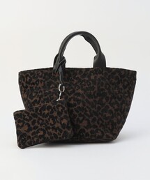 LEOPARD TOTE WITH POUCH