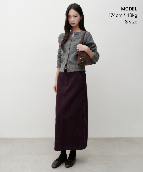 MUSINSA STANDARD WOMAN（ムシンサスタンダードウーマン）の「ウィメンズ 11W コーデュロイ マキシスカート [プラム]（スカート・レディース・その他・X-SMALL/SMALL/MEDIUM/LARGE）」の2枚目の写真