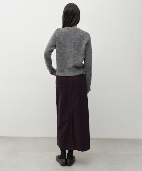 MUSINSA STANDARD WOMAN（ムシンサスタンダードウーマン）の「ウィメンズ 11W コーデュロイ マキシスカート [プラム]（スカート・レディース・その他・X-SMALL/SMALL/MEDIUM/LARGE）」の3枚目の写真