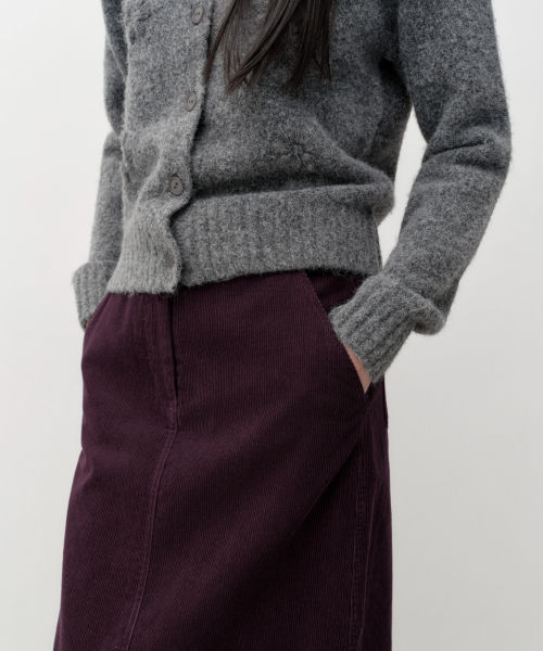 MUSINSA STANDARD WOMAN（ムシンサスタンダードウーマン）の「ウィメンズ 11W コーデュロイ マキシスカート [プラム]（スカート・レディース・その他・X-SMALL/SMALL/MEDIUM/LARGE）」の5枚目の写真