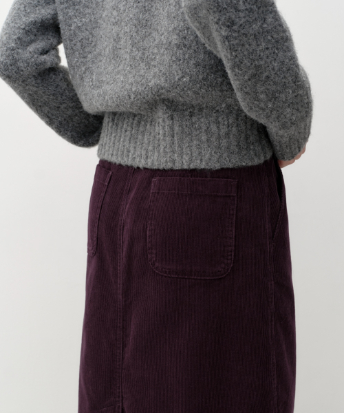 MUSINSA STANDARD WOMAN（ムシンサスタンダードウーマン）の「ウィメンズ 11W コーデュロイ マキシスカート [プラム]（スカート・レディース・その他・X-SMALL/SMALL/MEDIUM/LARGE）」の6枚目の写真