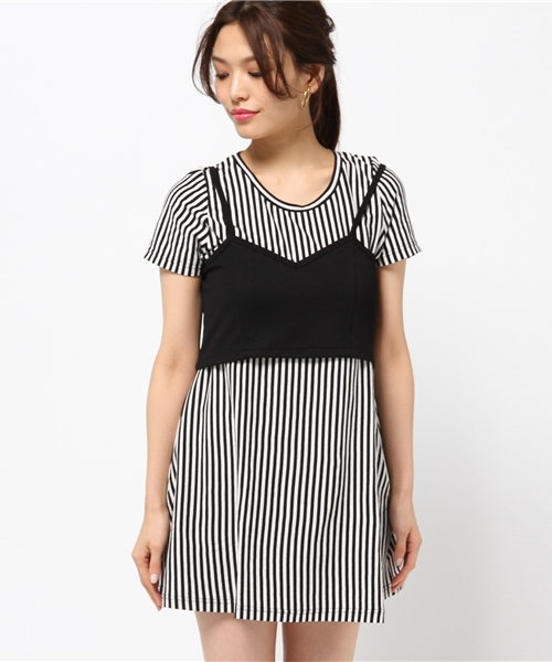 SLY（スライ）の「ビスチェレイヤードOP（ワンピース・レディース・トップグレー/マルチ/ホワイト・2/1）」の4枚目の写真